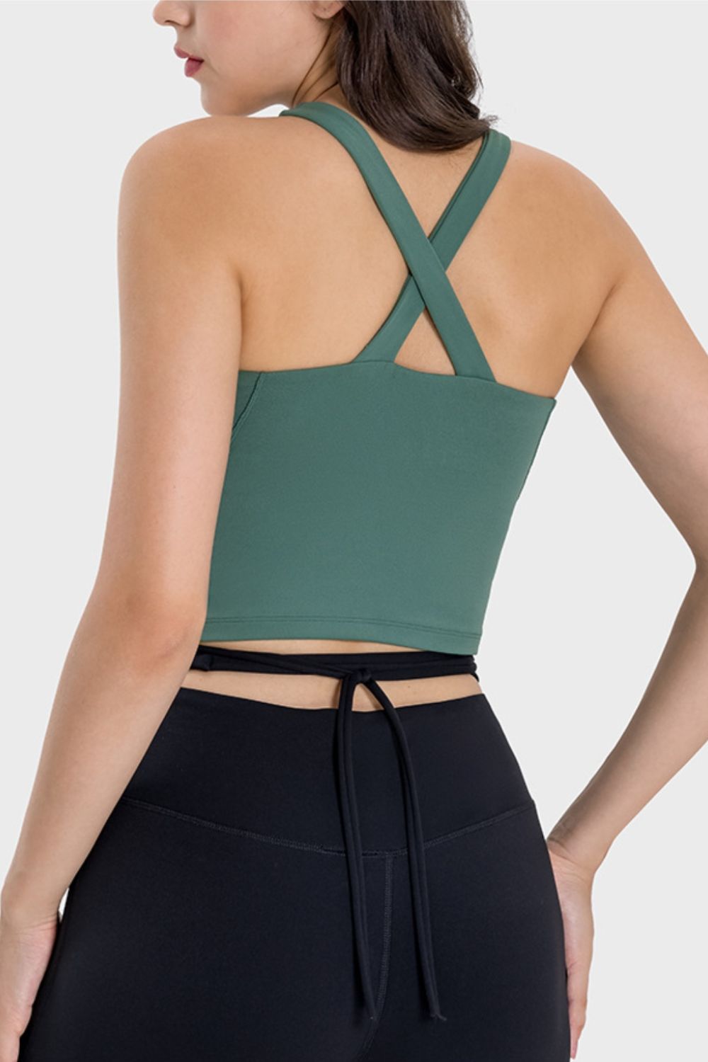 Crisscross Grecian Neck Active Cami - The Daily Makeover