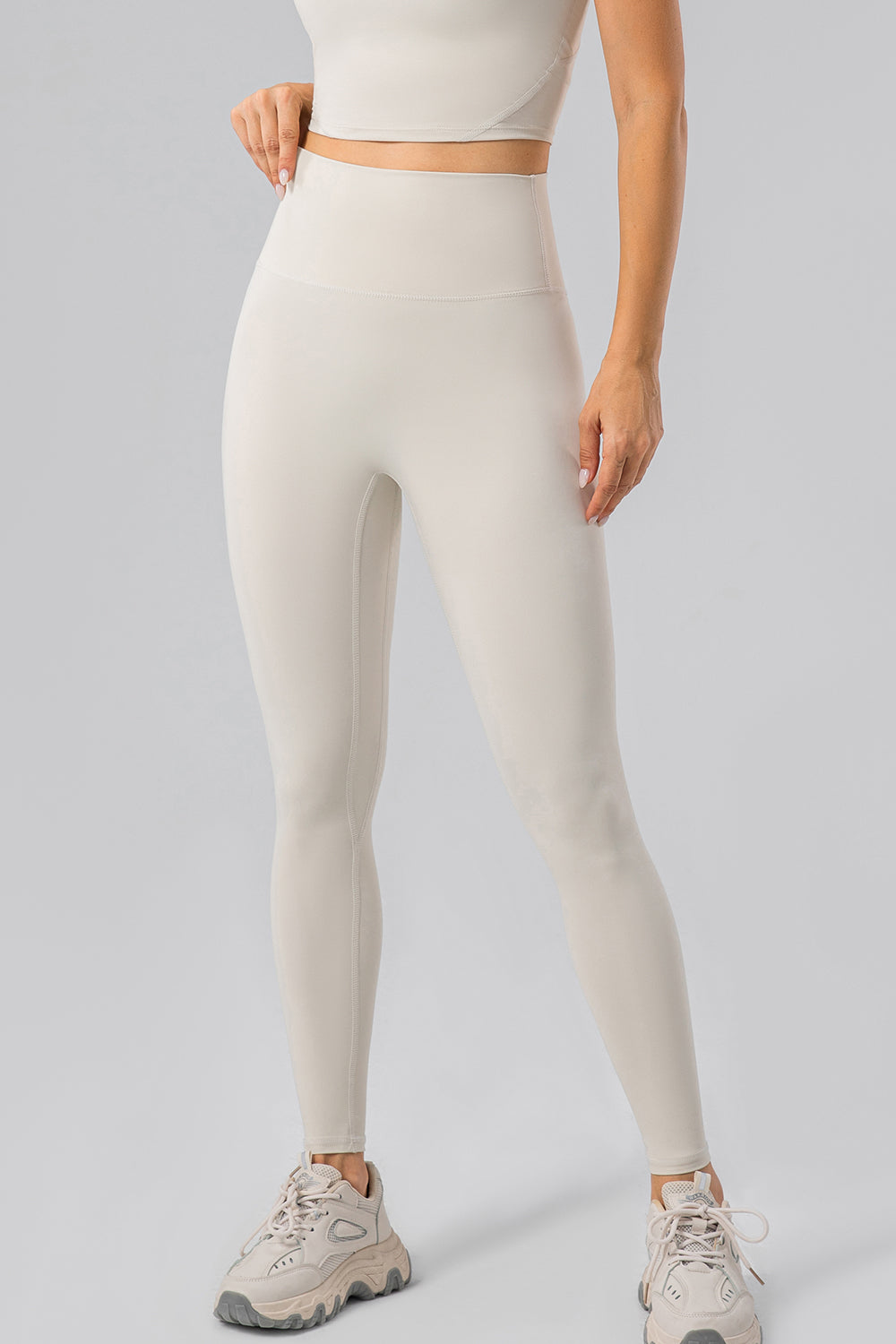 High Waist Wide Waistband Active Leggings - The Daily Makeover