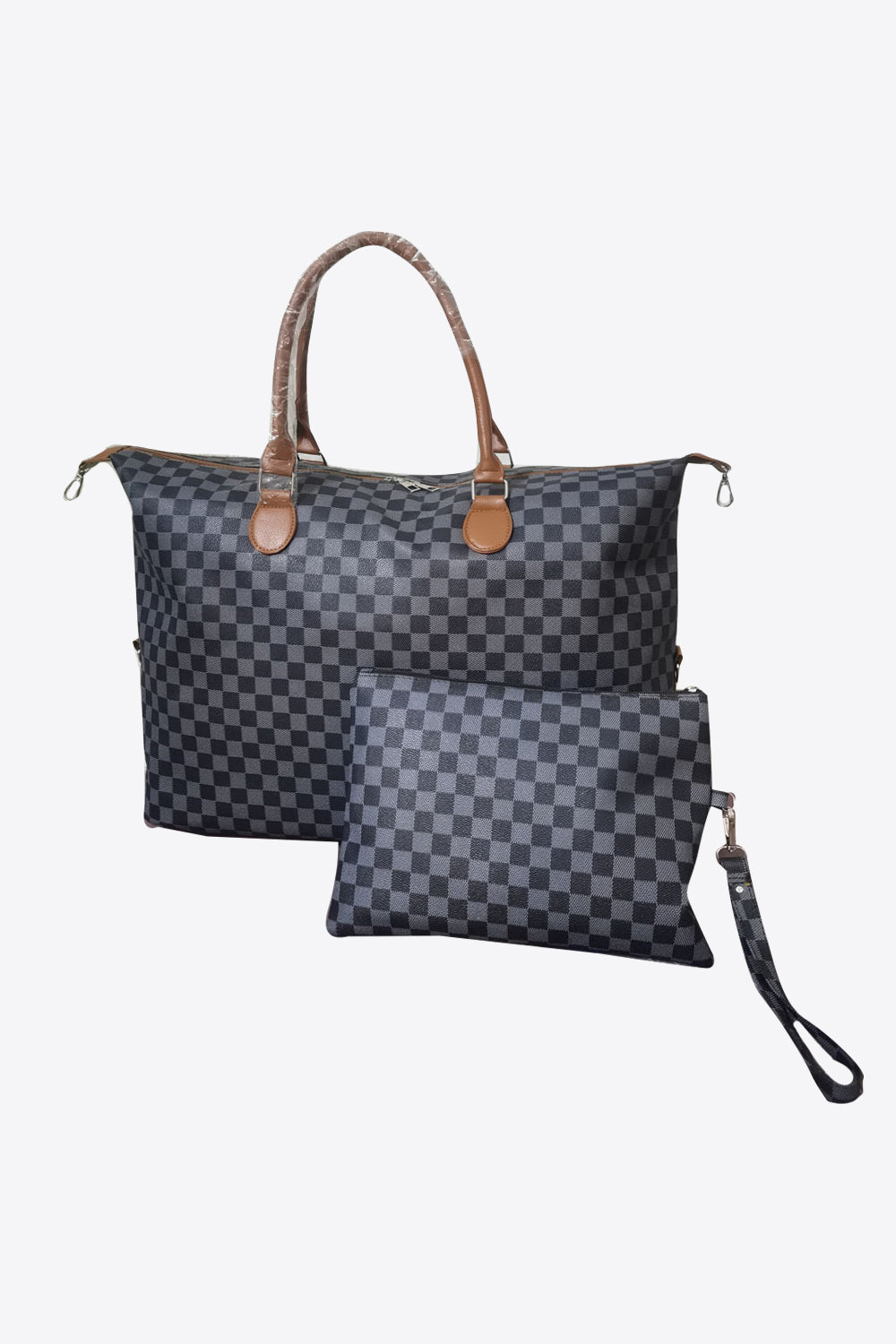 Checkered Two-Piece Bag Set - The Daily Makeover