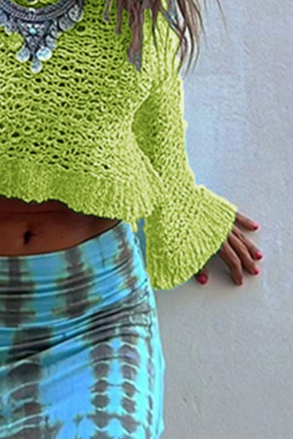 Round Neck Long Sleeve Knit Cover Up - The Daily Makeover