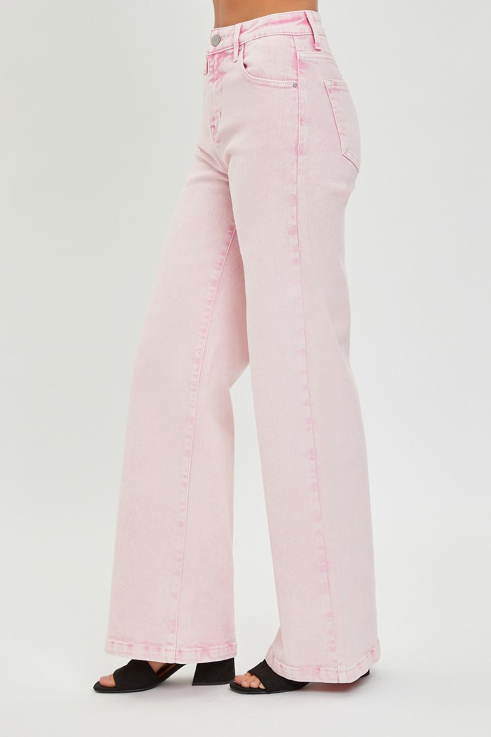 Full Size High Rise Tummy Control Wide Leg Jeans