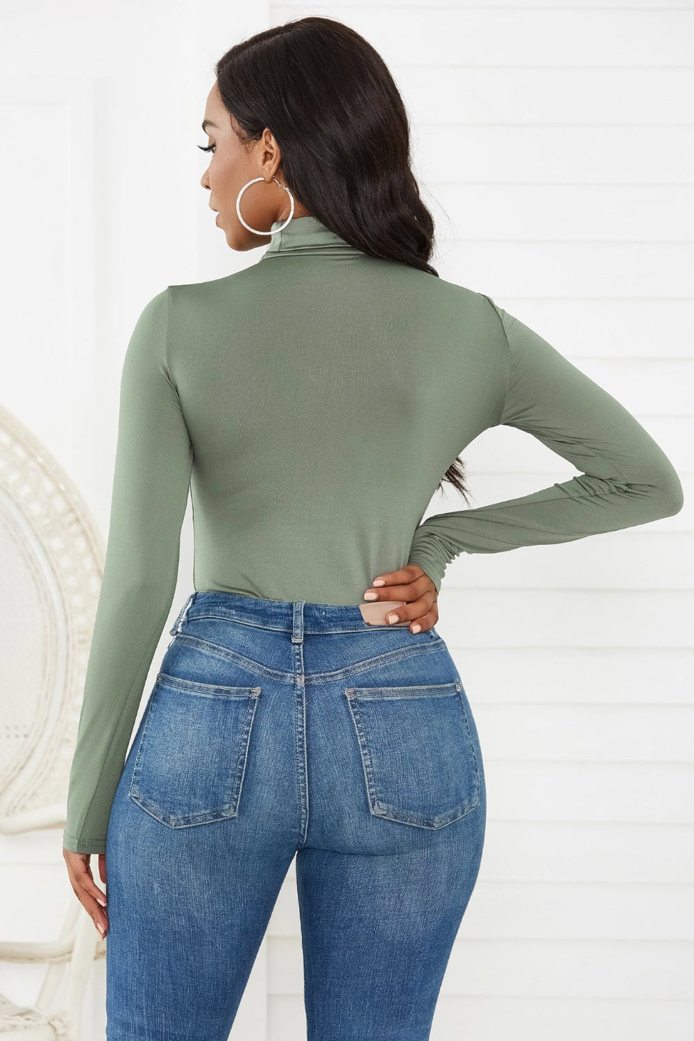 Turtleneck Long Sleeve Bodysuit - The Daily Makeover