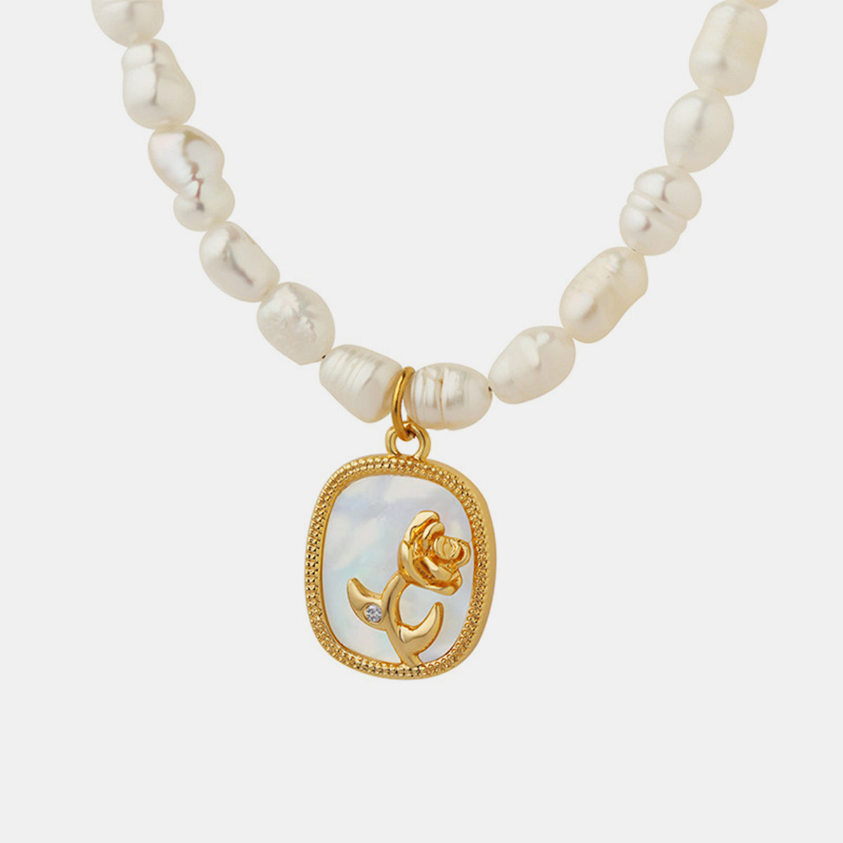 18K Gold-Plated Freshwater Pearl Necklace - The Daily Makeover