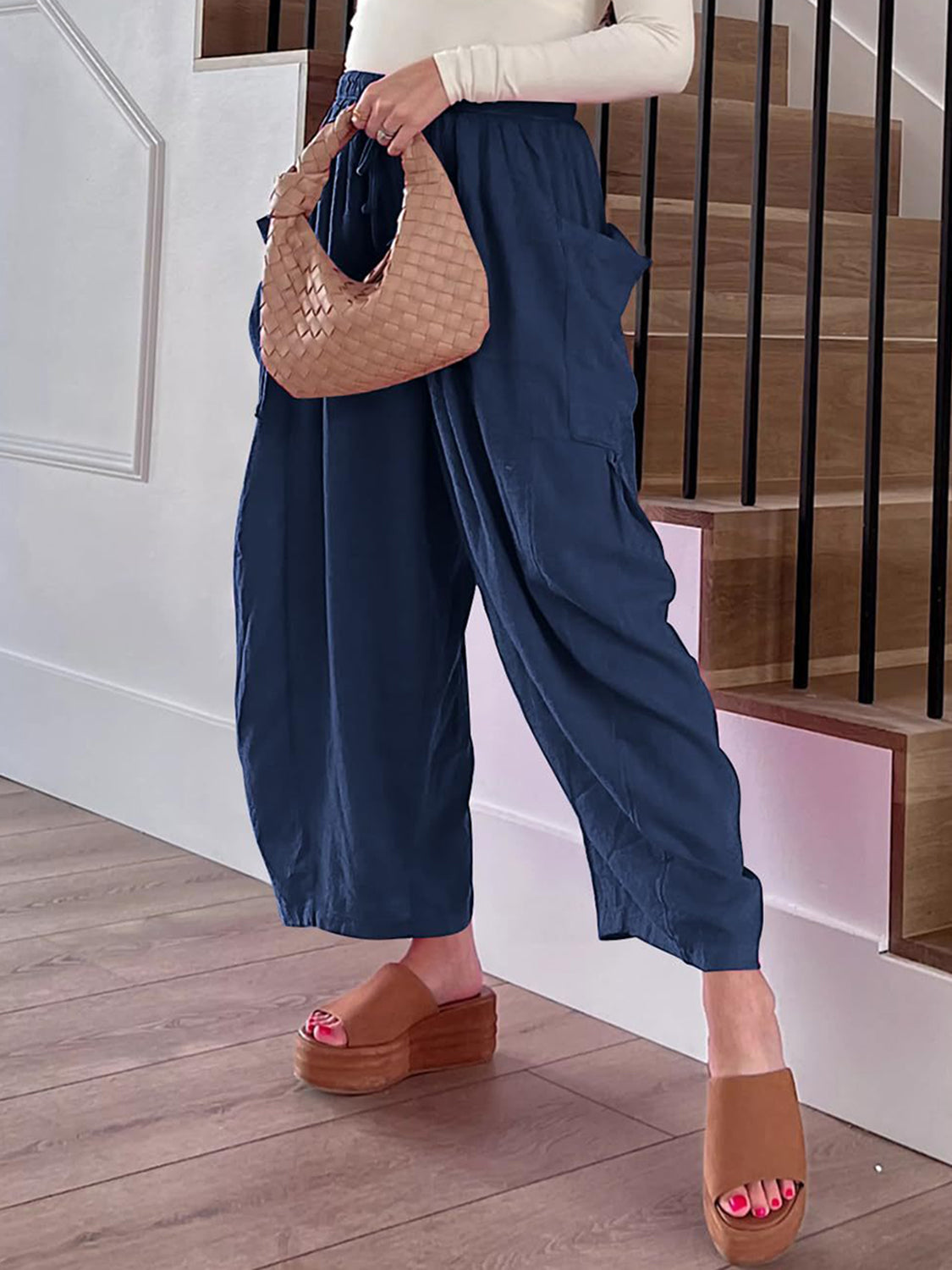 Full Size Wide Leg Pants with Pockets - The Daily Makeover