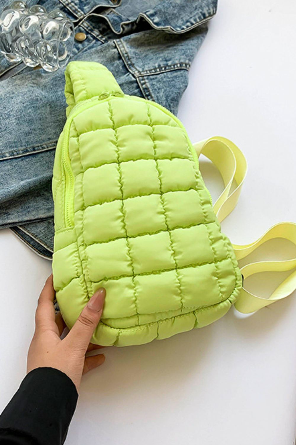 Quilted Nylon Crossbody Bag - The Daily Makeover