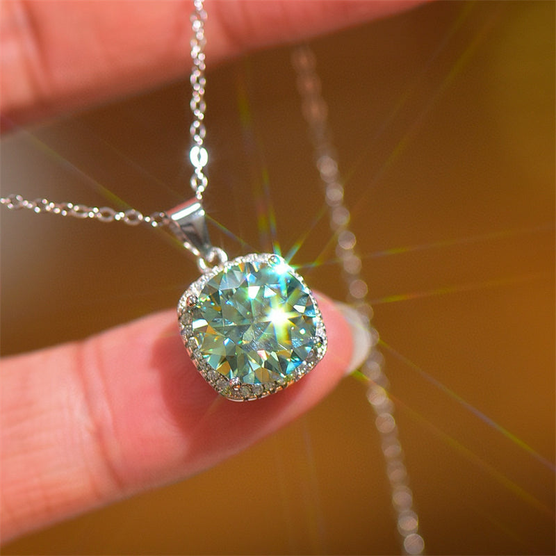 5 Carat Moissanite 925 Sterling Silver Pendant Necklace - The Daily Makeover