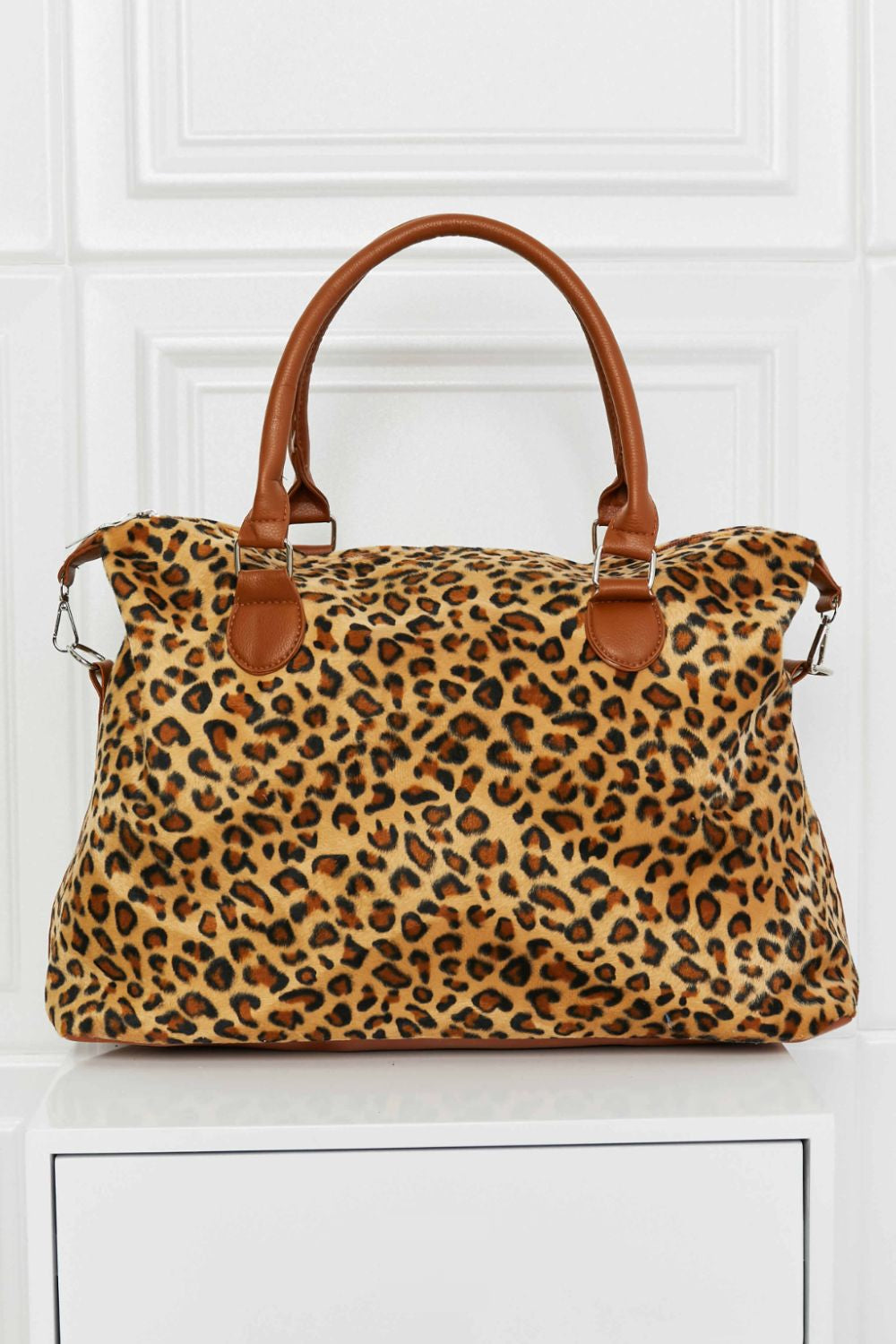 Animal Print Brushed Weekender Bag - The Daily Makeover