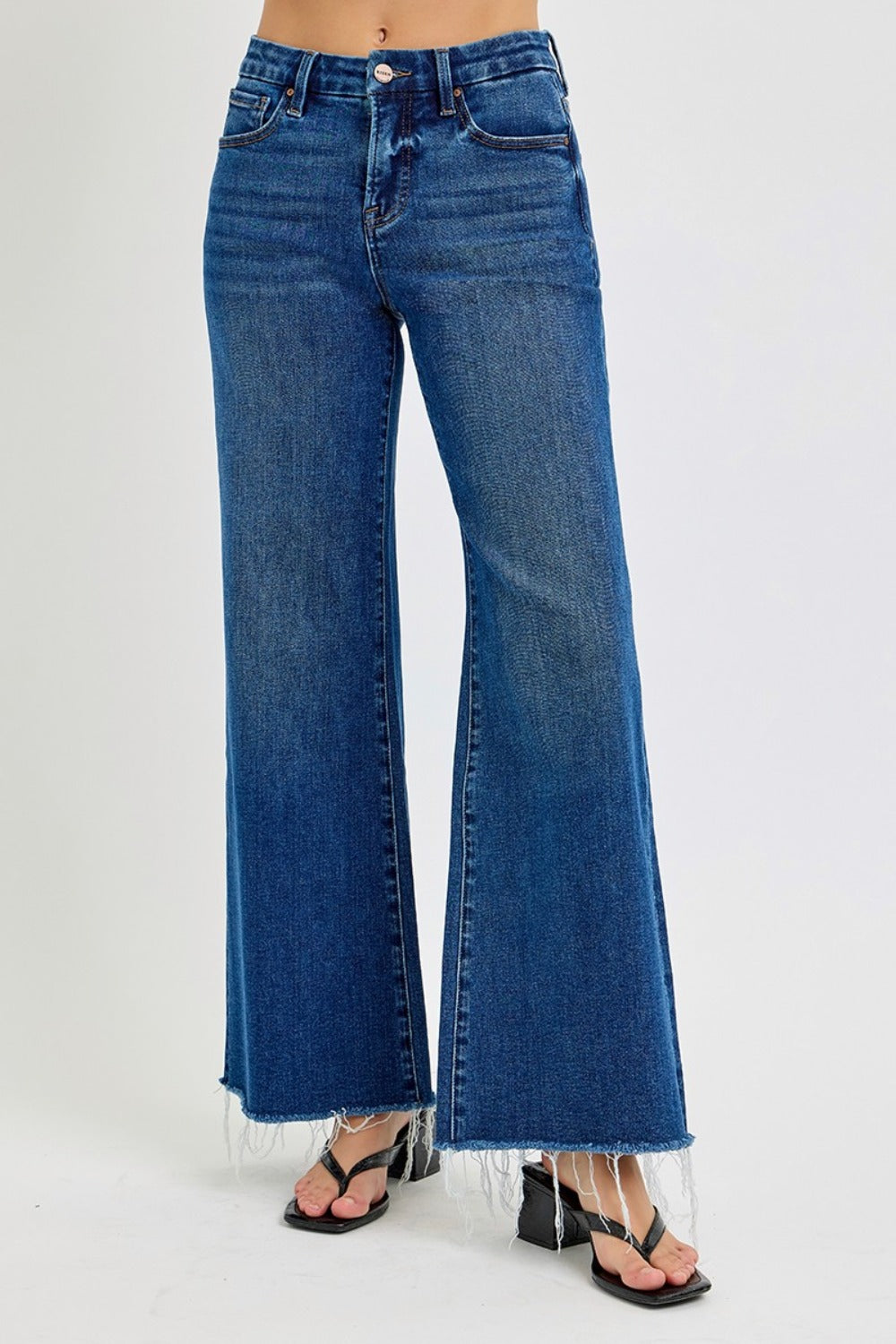 RISEN Tummy Control High Rise Wide Leg Jeans - The Daily Makeover