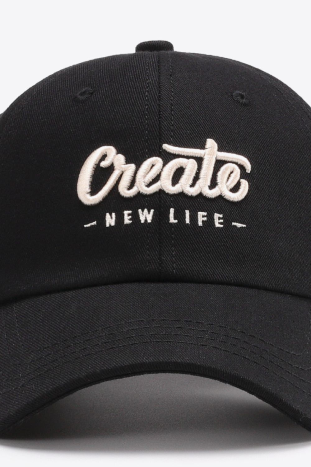 CREATE NEW LIFE Adjustable Cotton Baseball Cap - The Daily Makeover