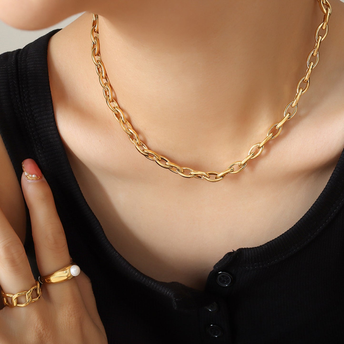 Titanium Steel Chain Necklace - The Daily Makeover