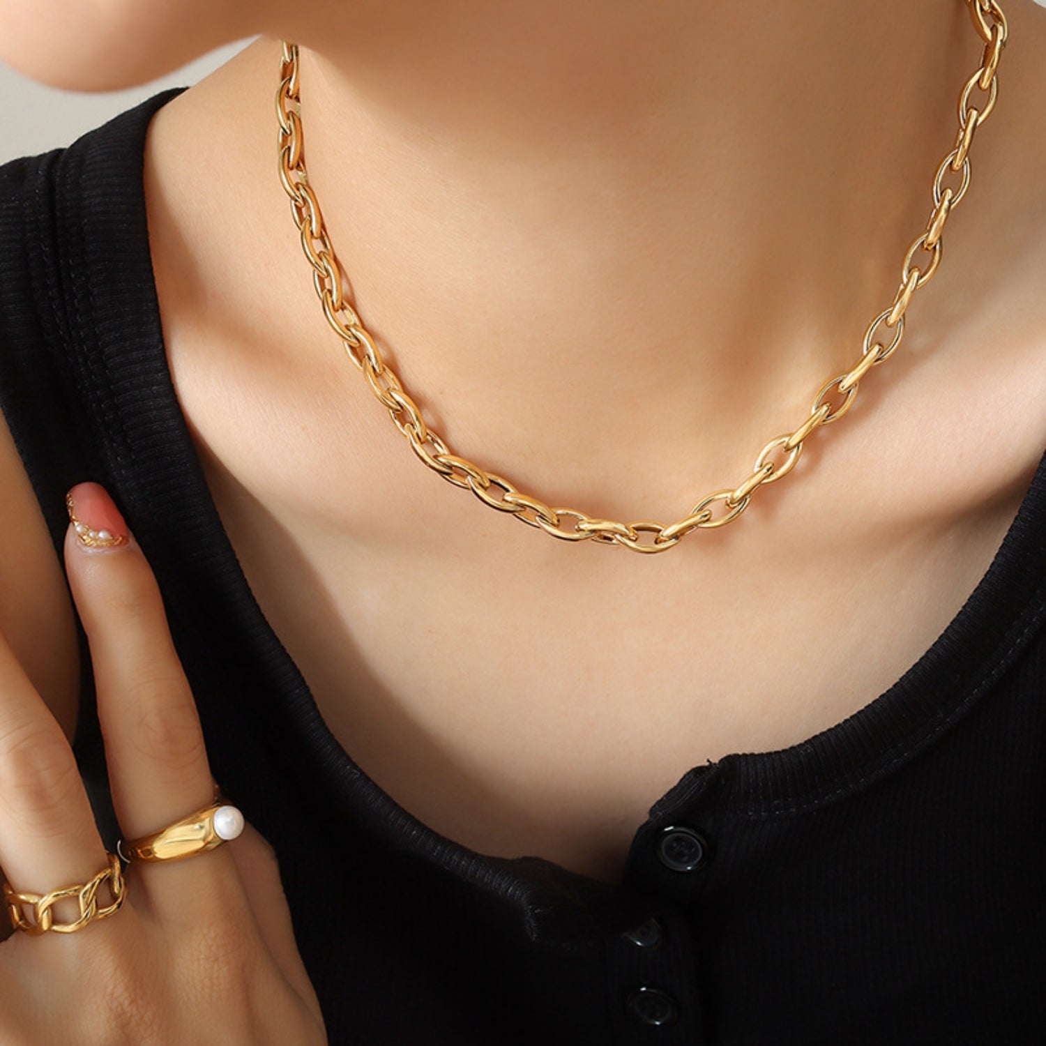 Titanium Steel Chain Necklace - The Daily Makeover