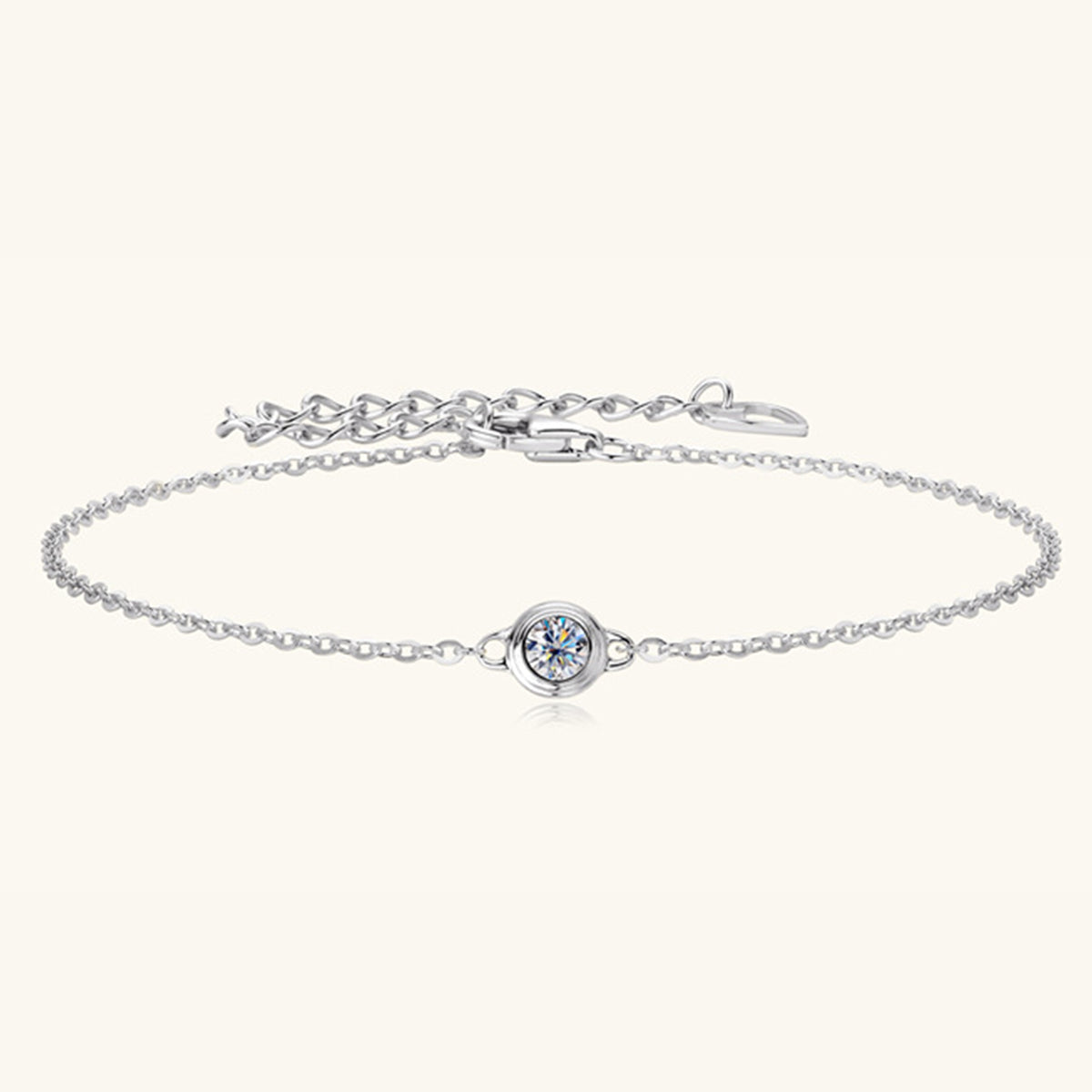 Inlaid Moissanite 925 Sterling Silver Bracelet - The Daily Makeover