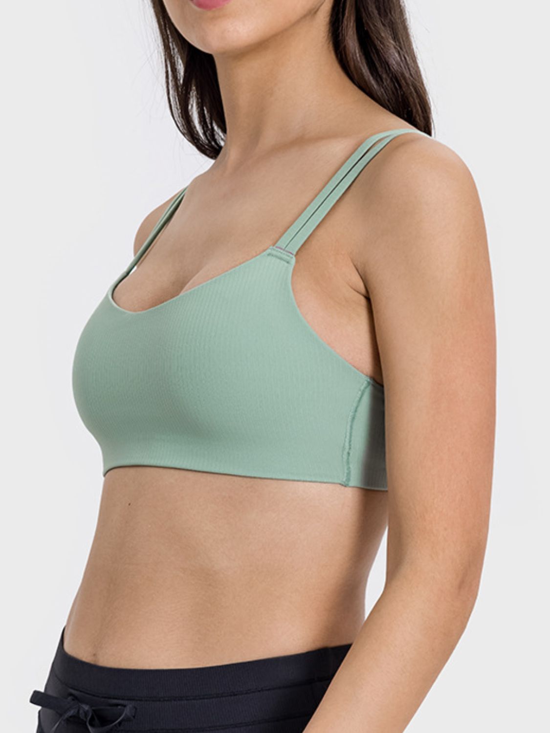 Scoop Neck Double Strap Active Cami - The Daily Makeover