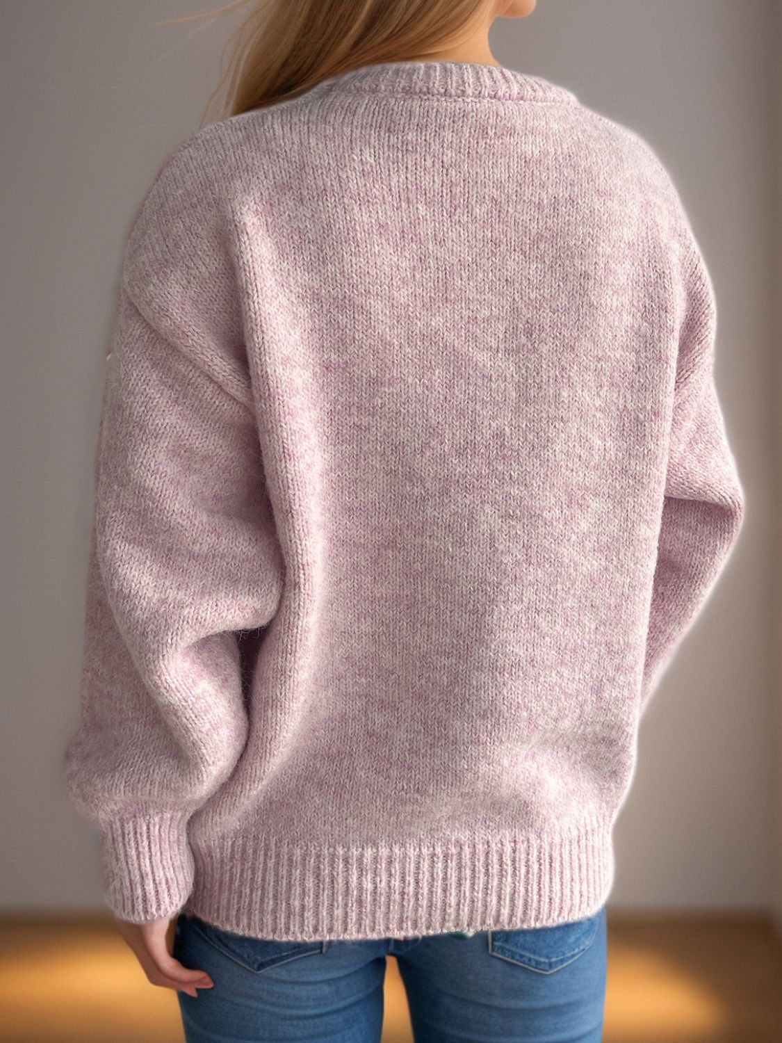 Round Neck Long Sleeve Sweater - The Daily Makeover