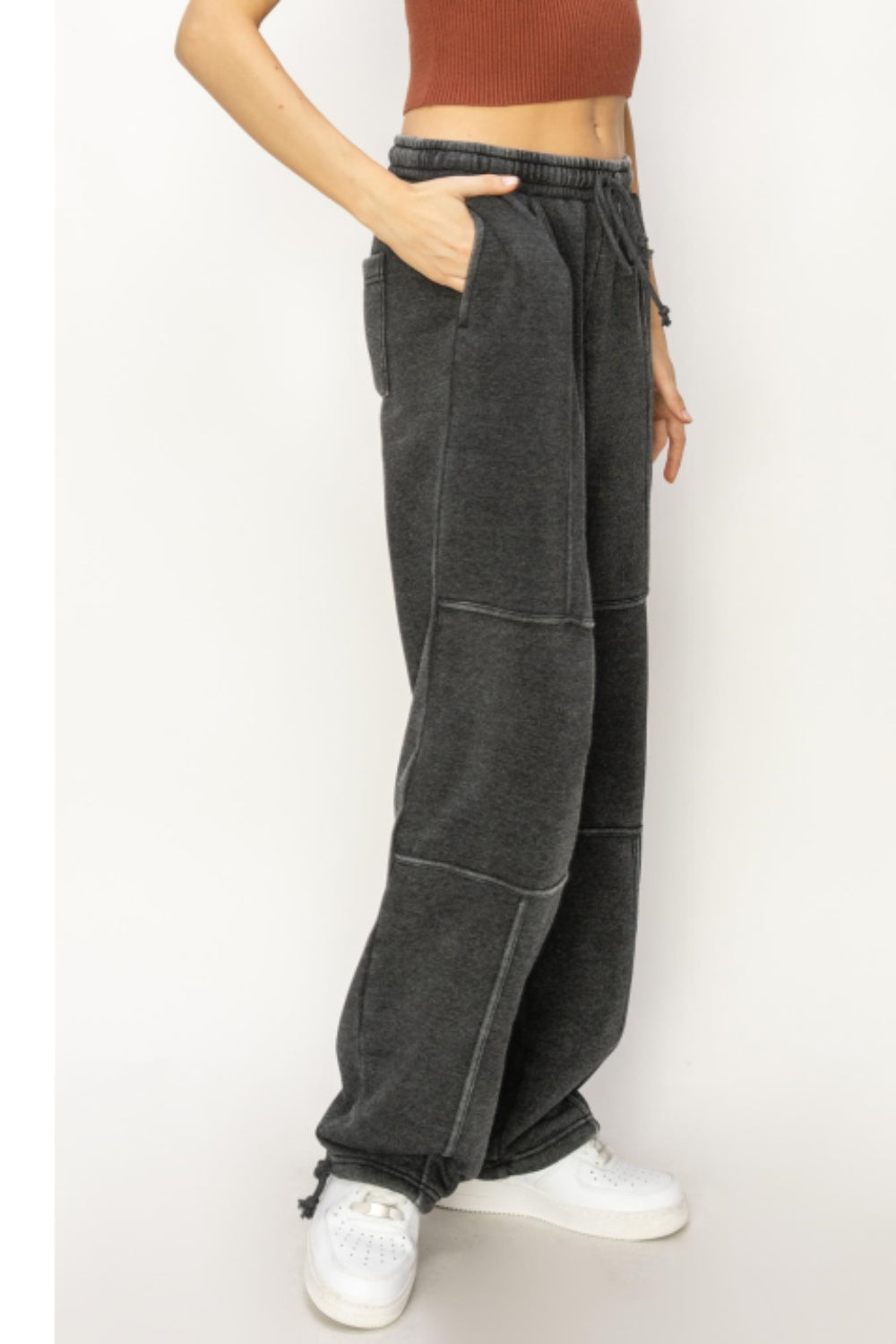 HYFVE Stitched Design Drawstring Sweatpants - The Daily Makeover