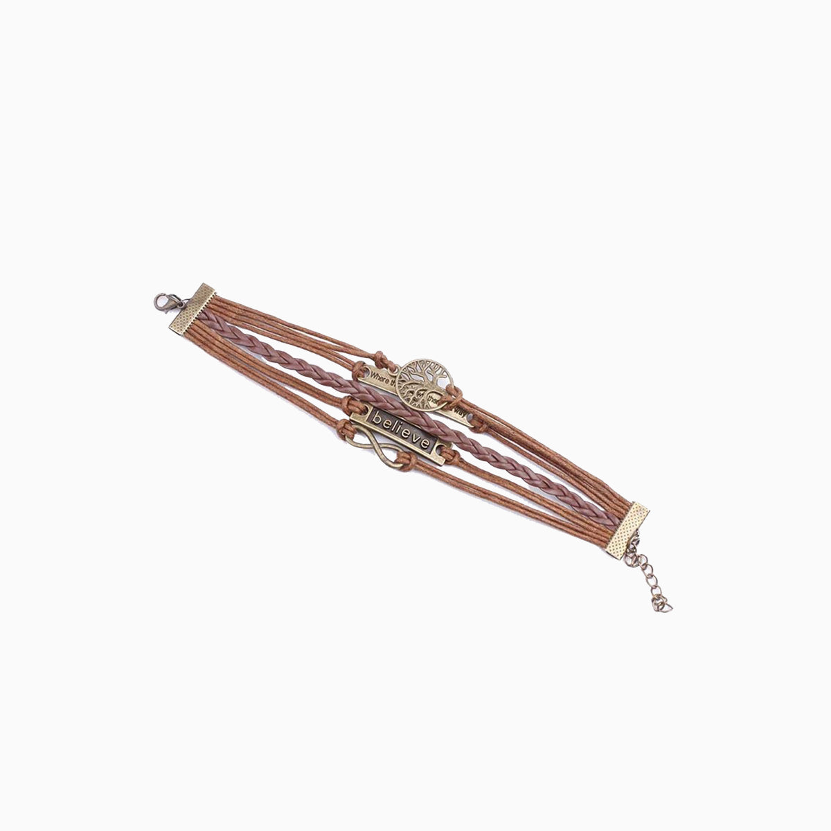 Alloy PU Leather Rope Bracelet - The Daily Makeover