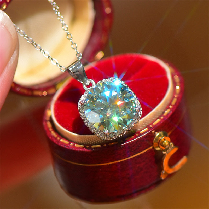 5 Carat Moissanite 925 Sterling Silver Pendant Necklace - The Daily Makeover