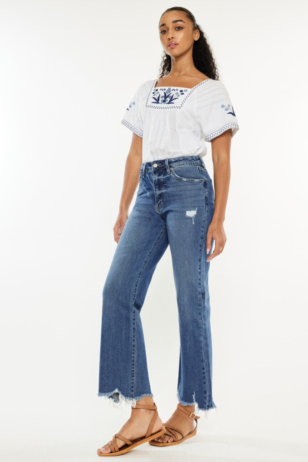 Kancan Full Size High Rise Slim Wide Leg Jeans - The Daily Makeover