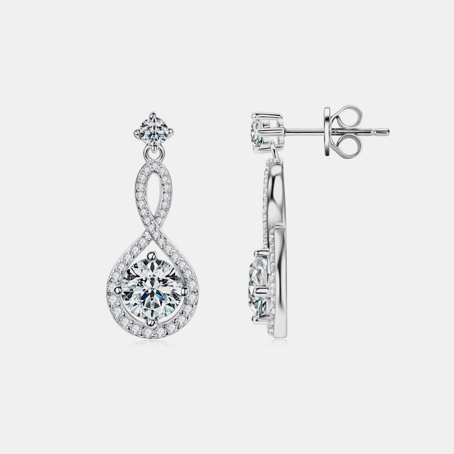 1 Carat Moissanite 925 Sterling Silver Earrings - The Daily Makeover
