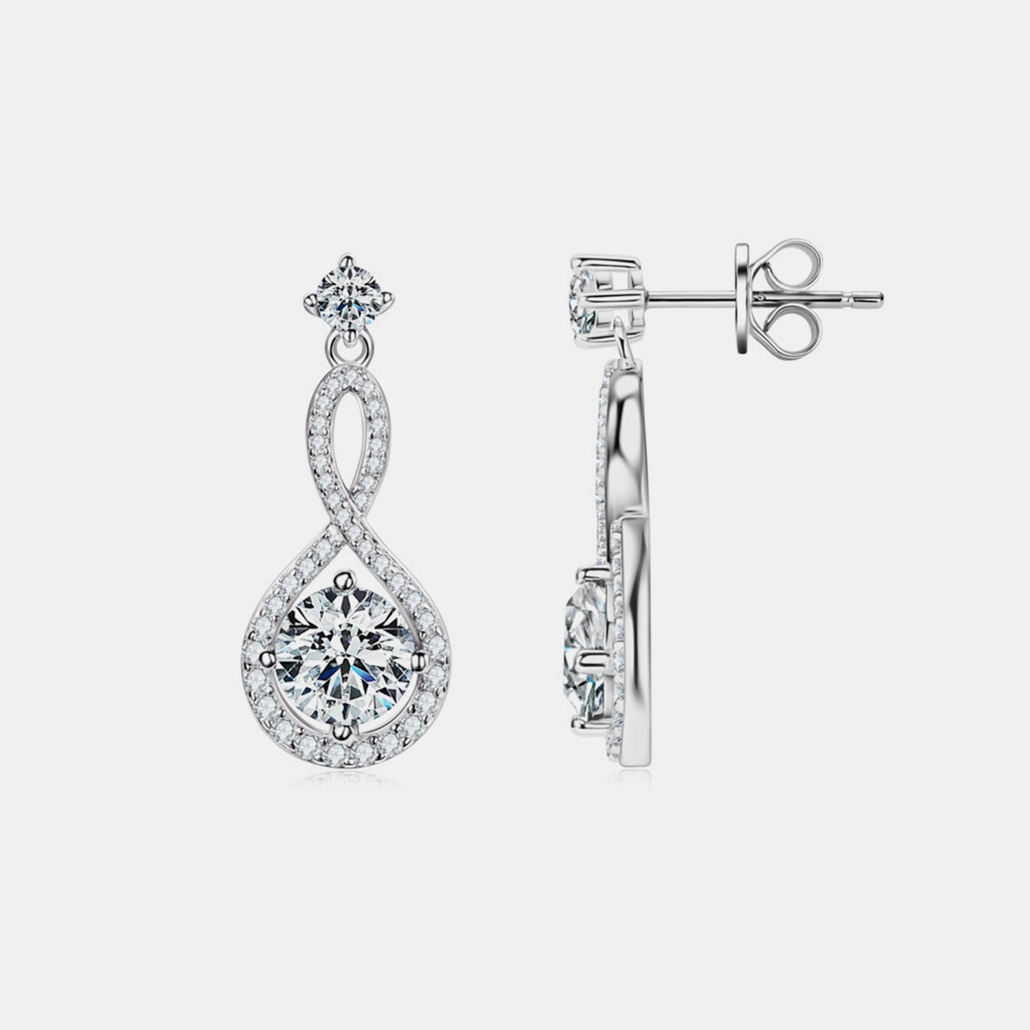 1 Carat Moissanite 925 Sterling Silver Earrings - The Daily Makeover