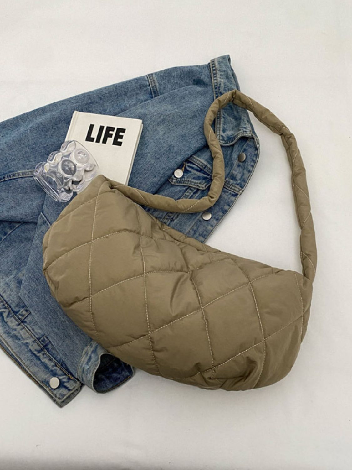 Quilted Polyester Crossbody Bag - The Daily Makeover