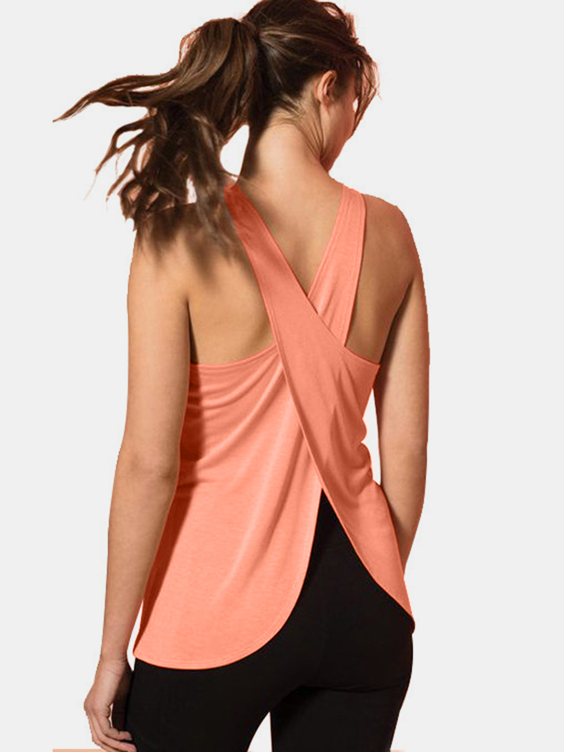 Crisscross Scoop Neck Active Tank - The Daily Makeover