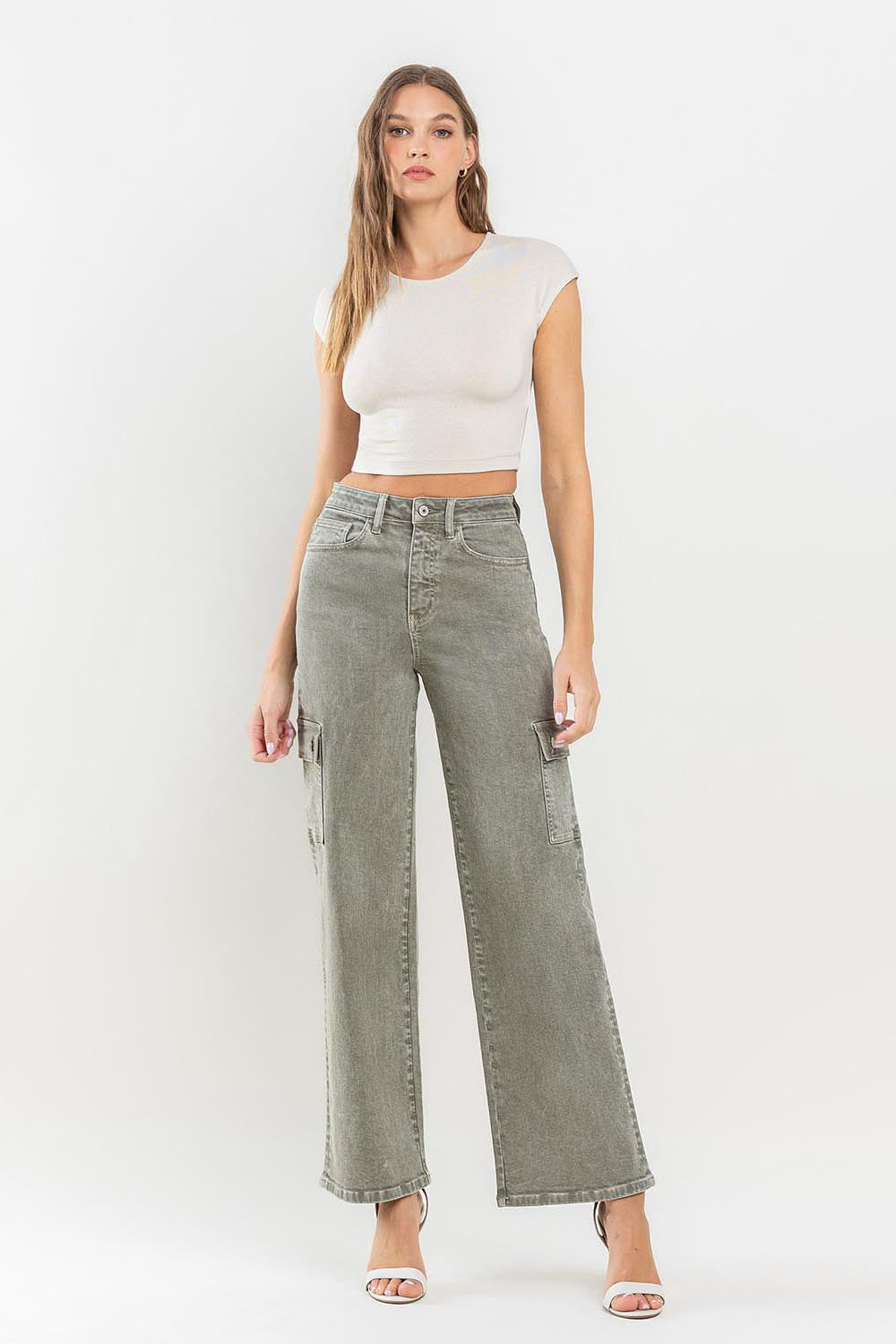 Vervet by Flying Monkey 90's Super High Rise Cargo Jeans - The Daily Makeover