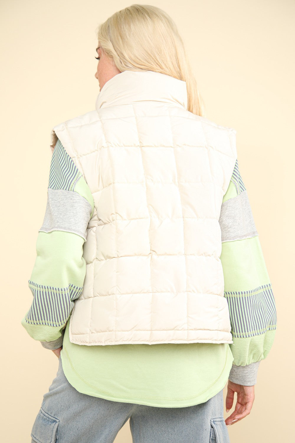 VERY J Zip Up Puffer Padded Warm Vest - The Daily Makeover