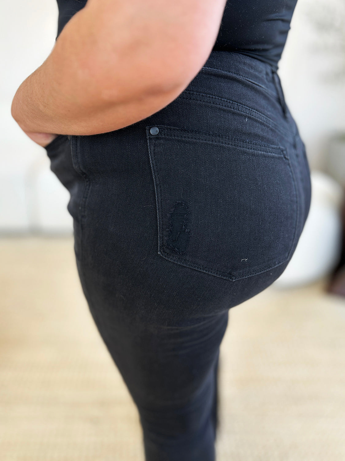 Judy Blue Full Size High Waist Distressed Flare Jeans - The Daily Makeover