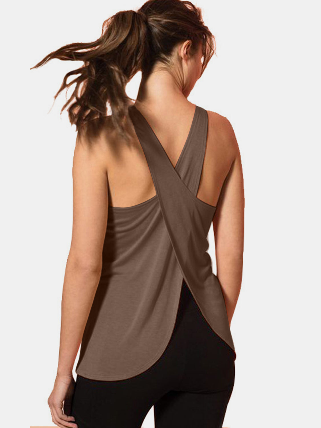 Crisscross Scoop Neck Active Tank - The Daily Makeover