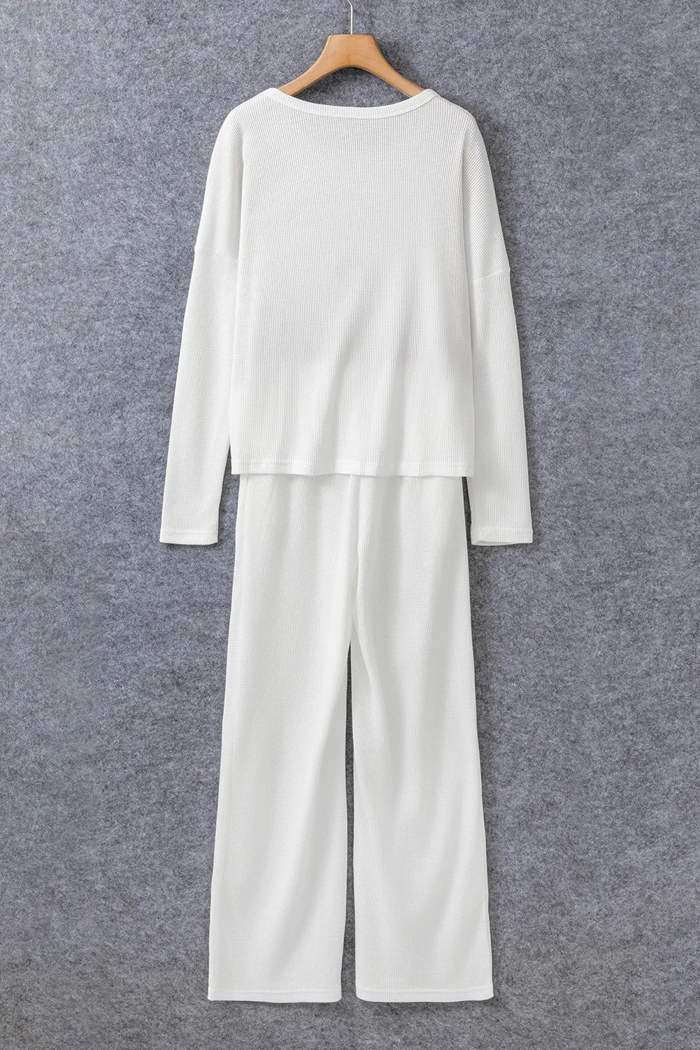 Round Neck Long Sleeve Top and Drawstring Pants Lounge Set - The Daily Makeover