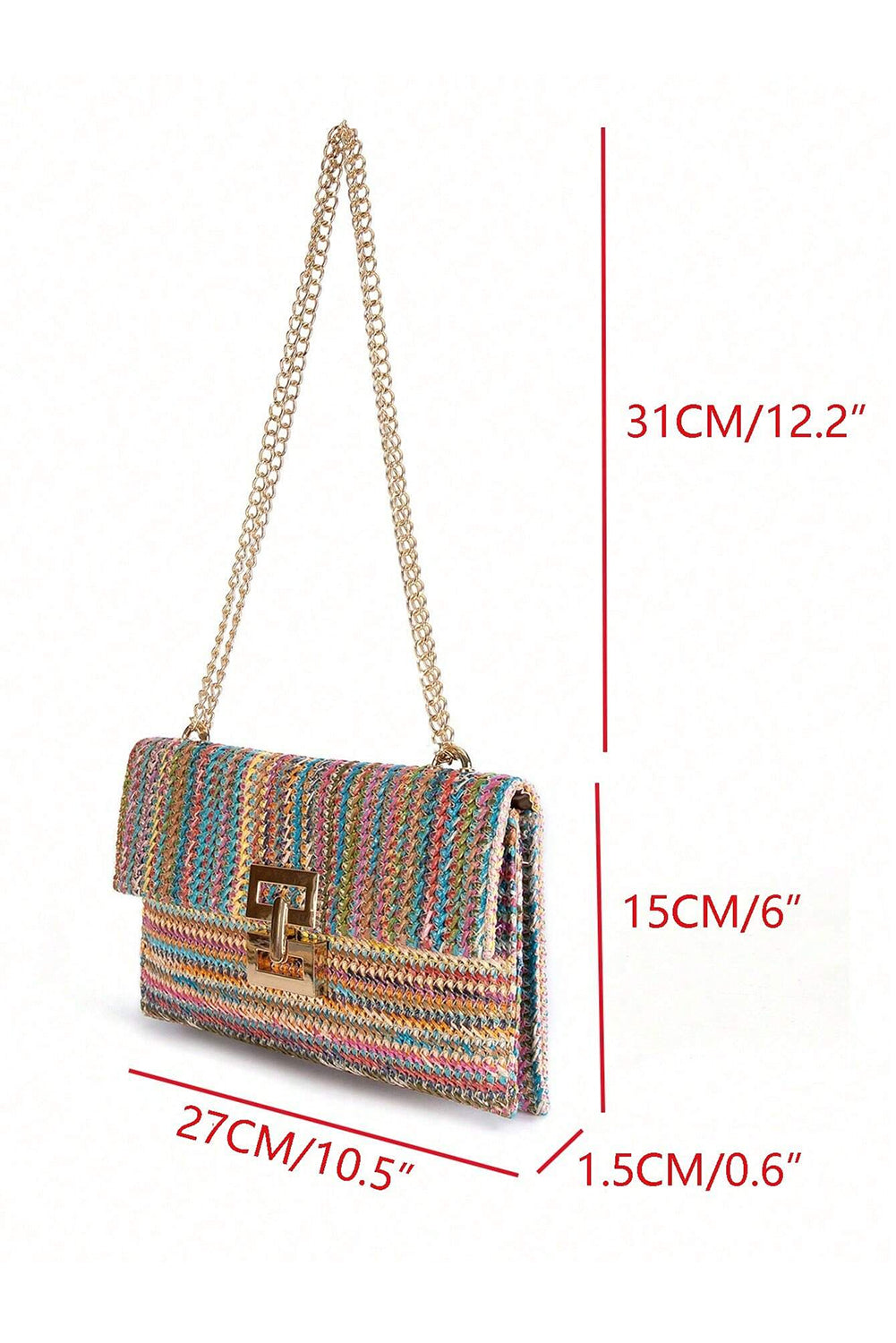 Beige Minimalist Braided Flap Chain Strap Shoulder Bag - The Daily Makeover