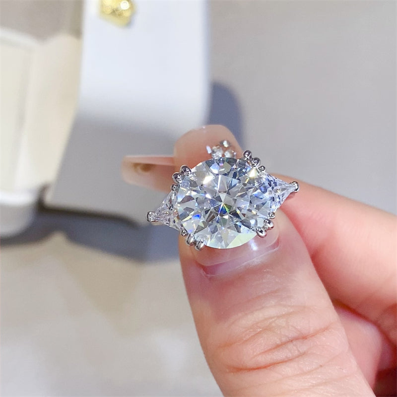 5 Carat Moissanite 925 Sterling Silver Ring - The Daily Makeover