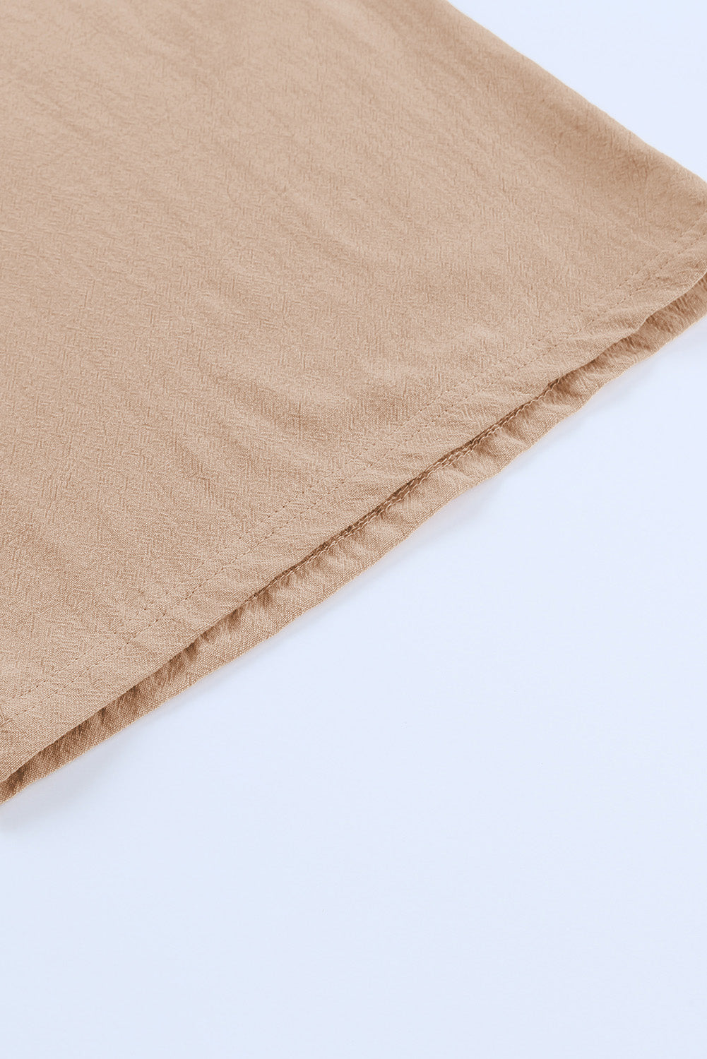 Khaki Smocked Wide Waistband High Waist Wide Leg Pants - The Daily Makeover