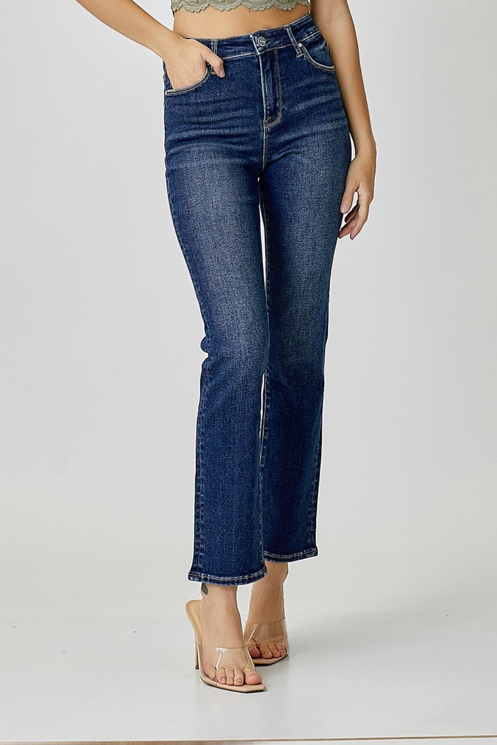 Full Size High Waist Straight Jeans - The Daily Makeover