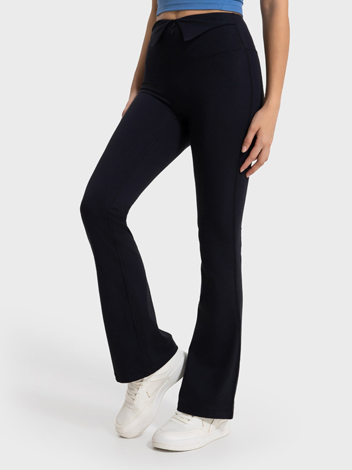 Millennia Wide Waistband Bootcut Sport Pants - The Daily Makeover