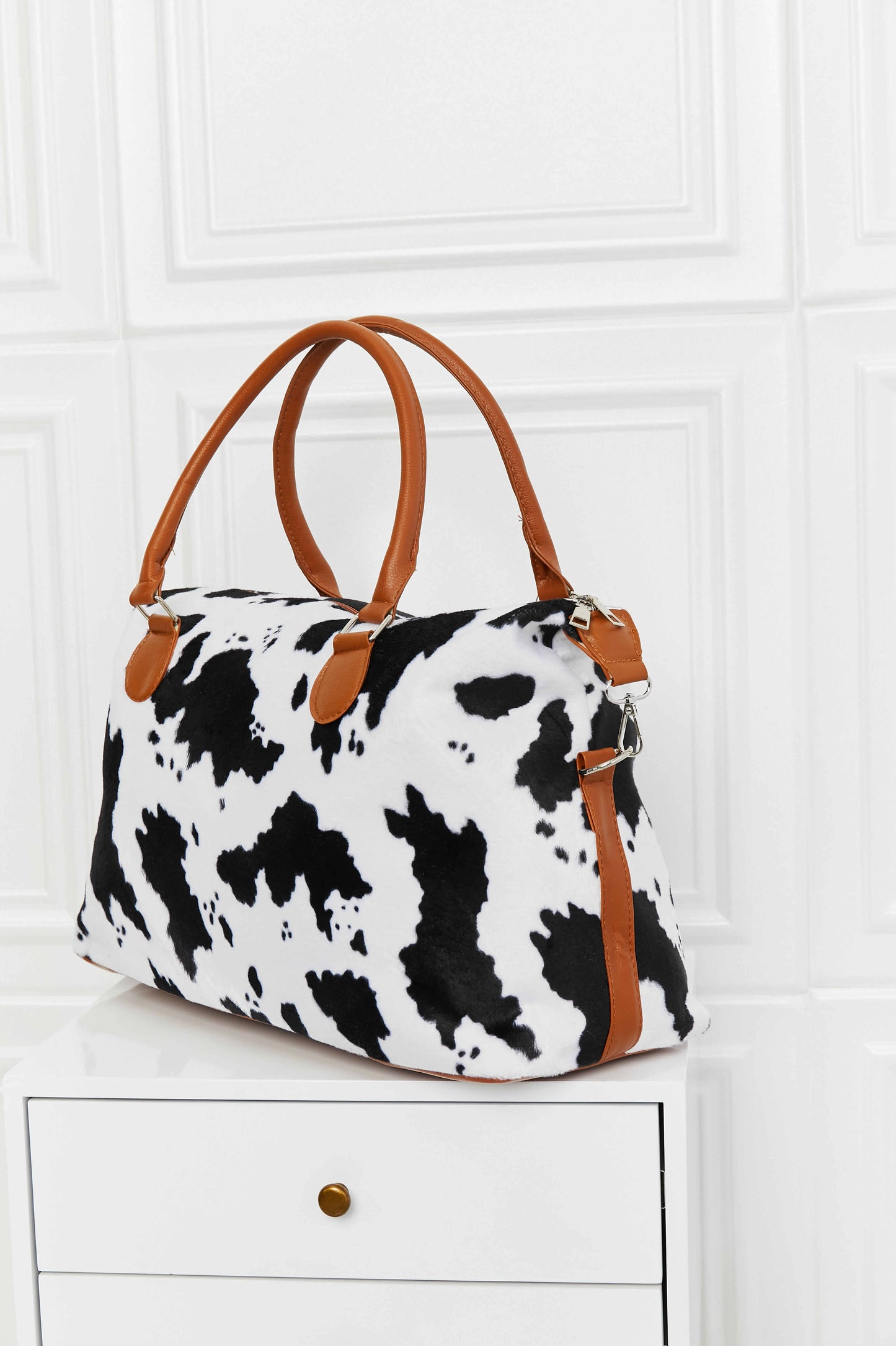 Animal Print Brushed Weekender Bag - The Daily Makeover