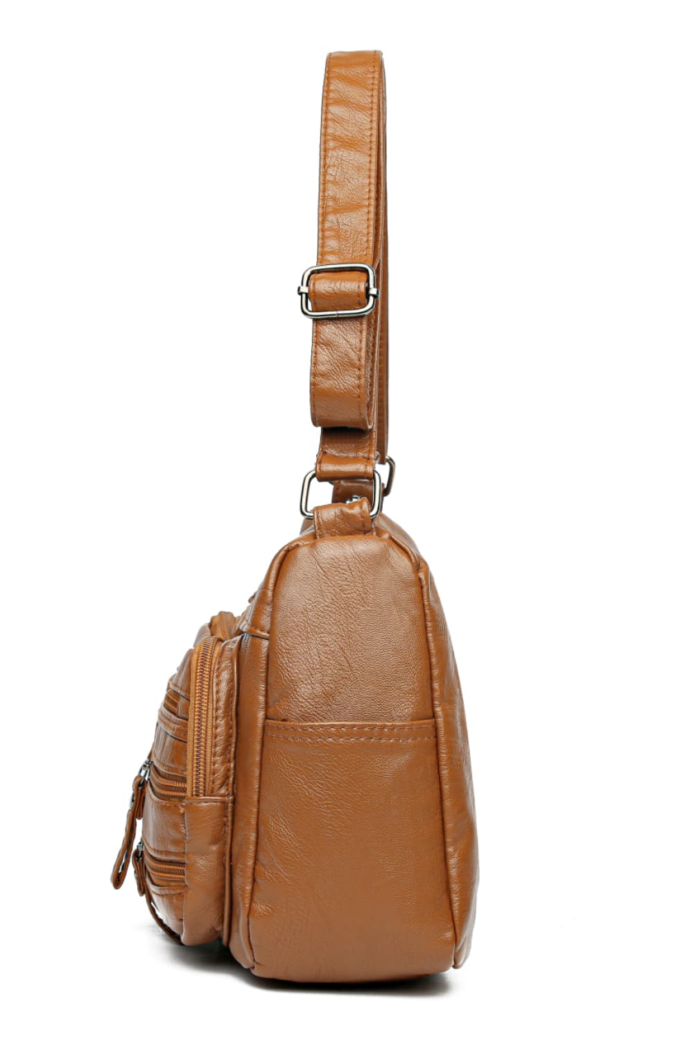 Multi-Pocket PU Leather Crossbody Bag - The Daily Makeover