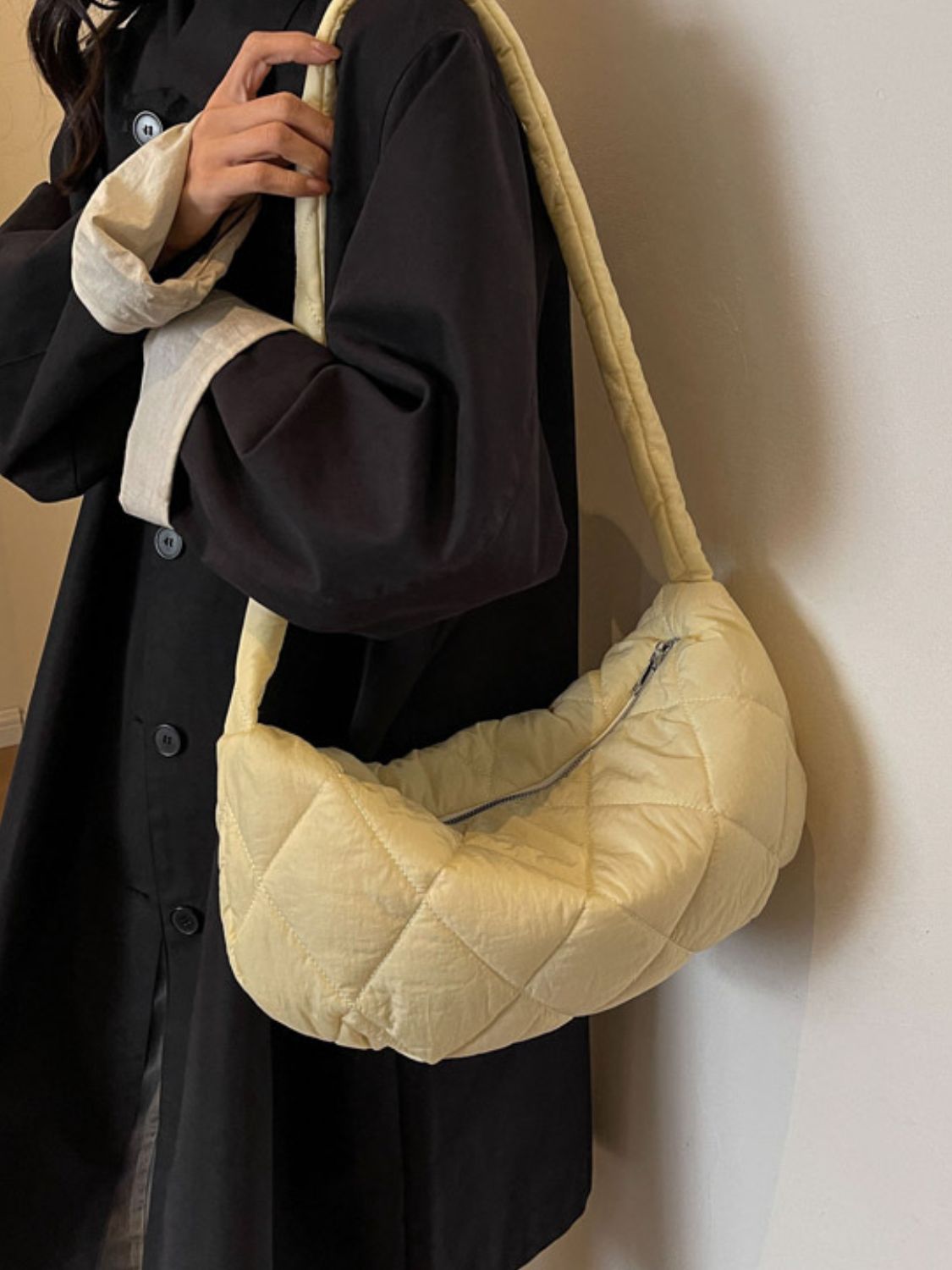 Quilted Polyester Crossbody Bag - The Daily Makeover