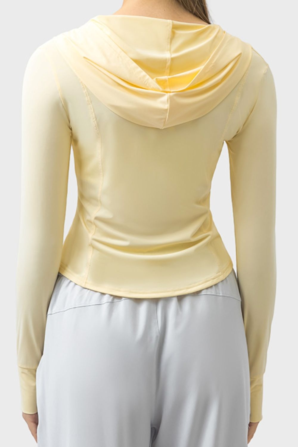 Pocketed Zip Up Hooded Long Sleeve Active Outerwear - The Daily Makeover