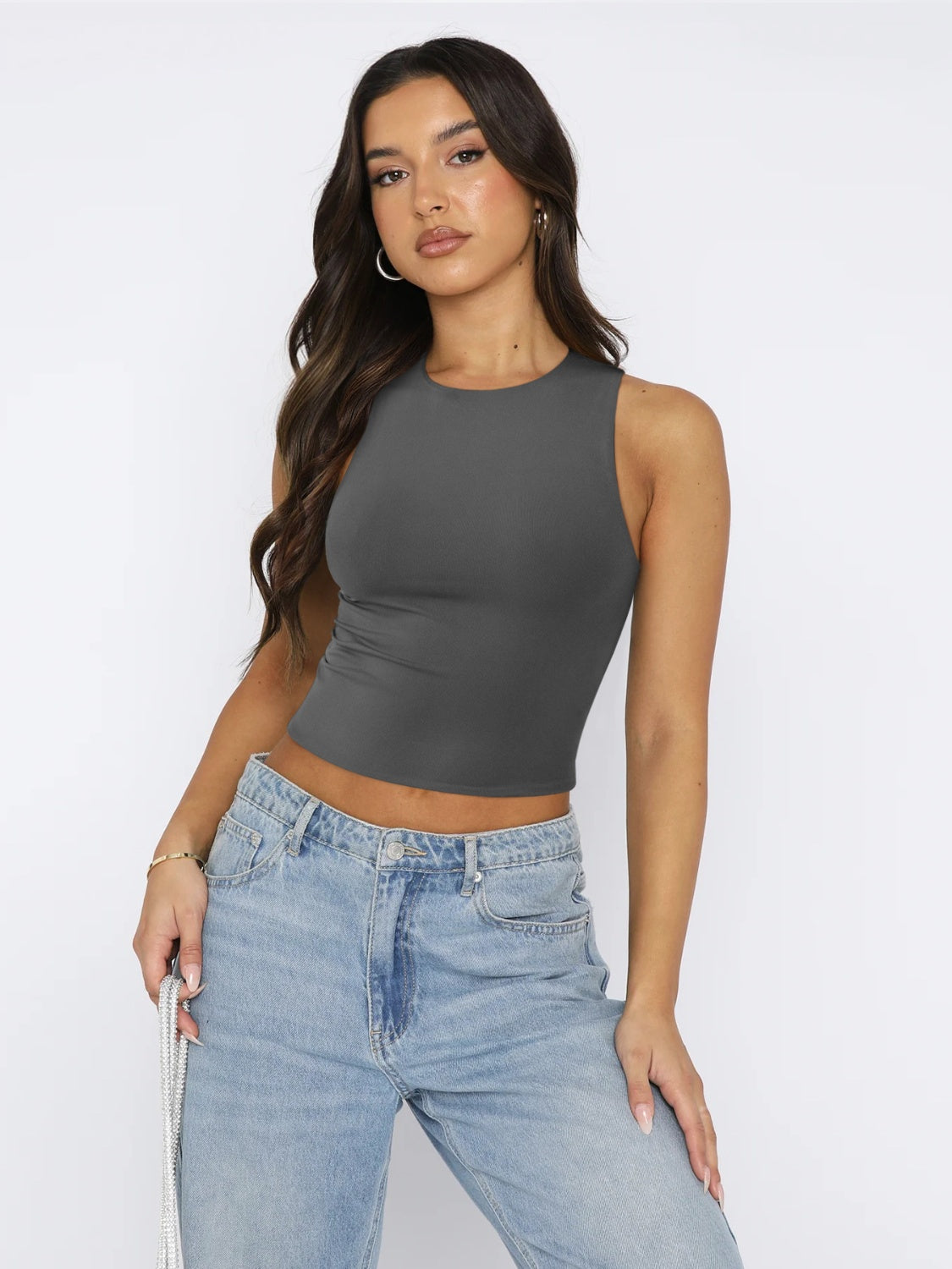 Round Neck Cropped Tank - The Daily Makeover