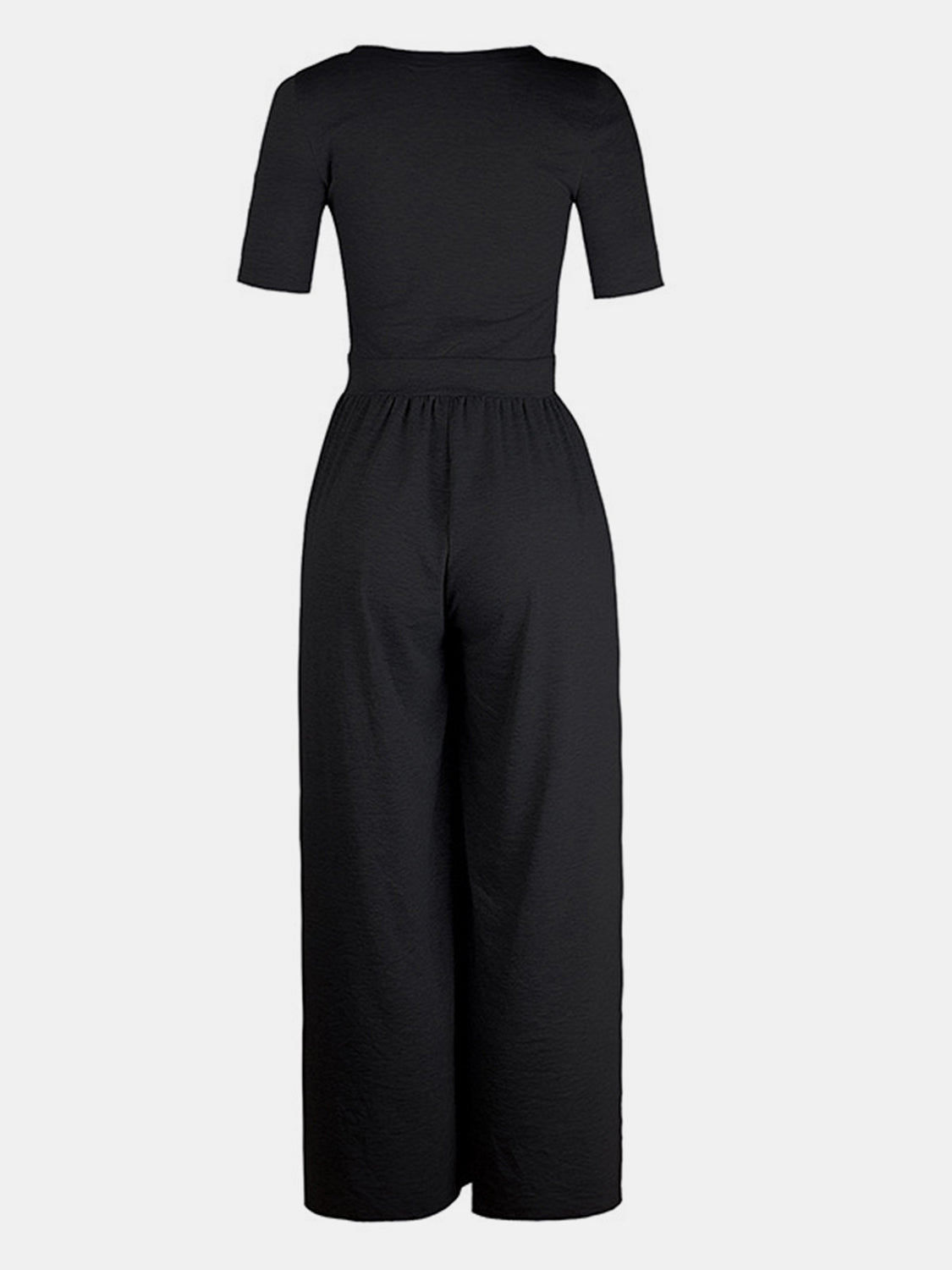 [Preorder] Scoop Neck Short Sleeve Jumpsuit [Est Ship 07/02/24] - The Daily Makeover