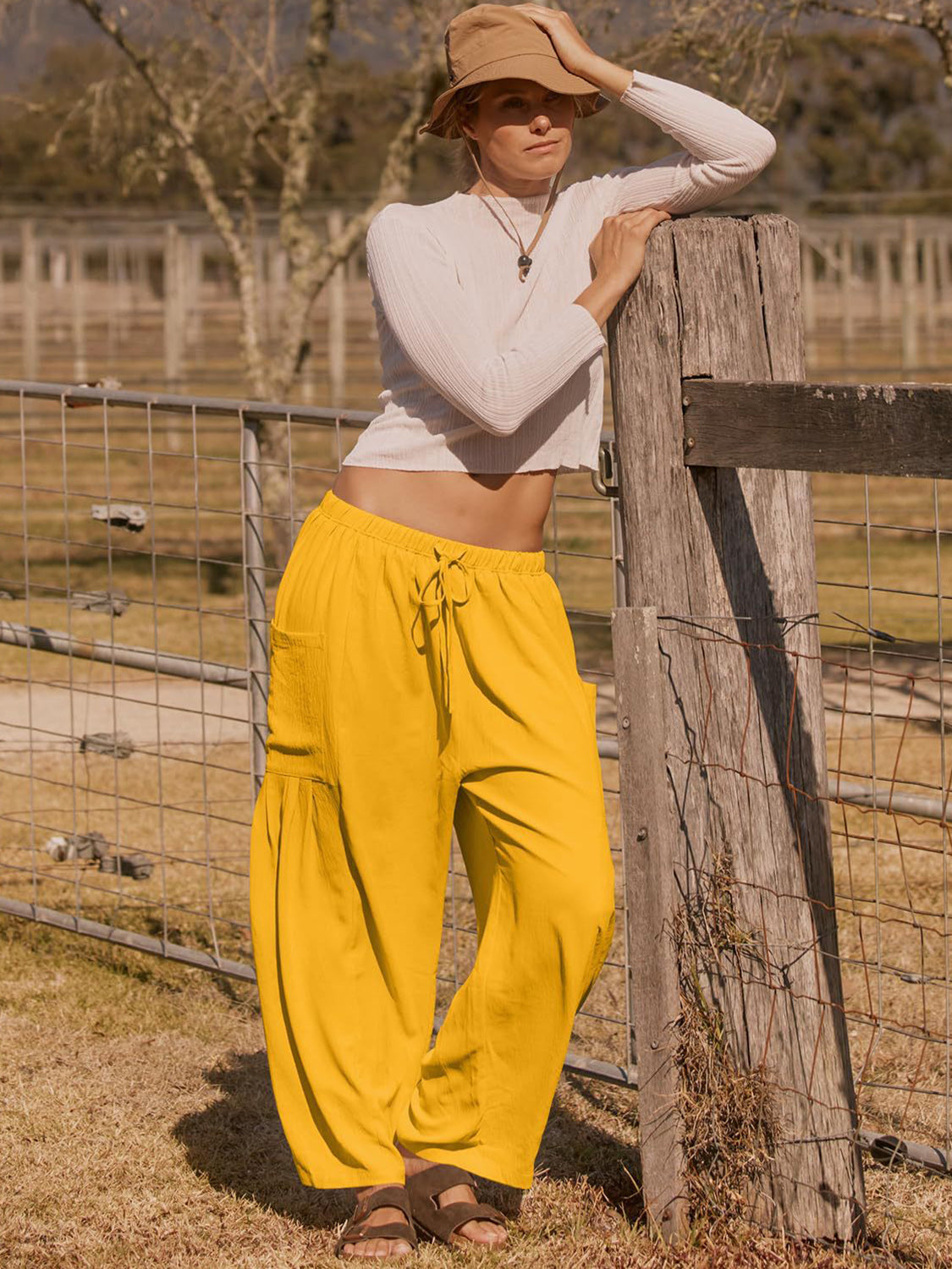 Full Size Wide Leg Pants with Pockets - The Daily Makeover