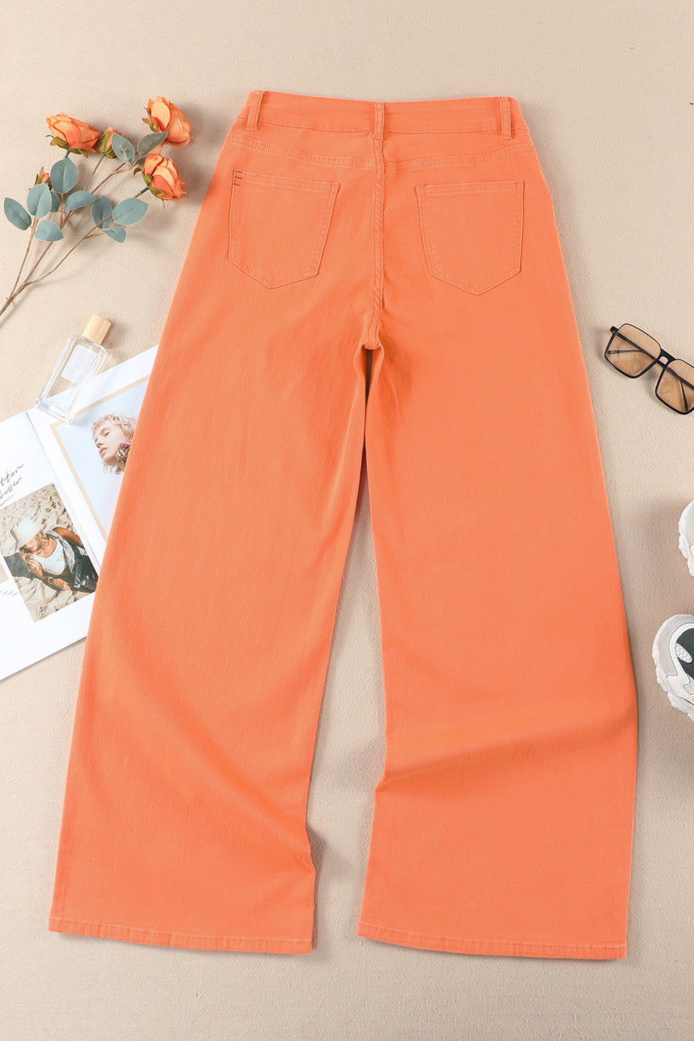 Wide Leg High Waist Jeans - The Daily Makeover