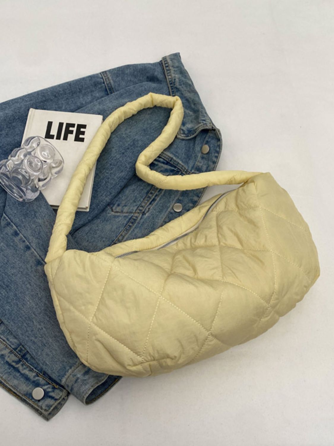 Quilted Polyester Crossbody Bag - The Daily Makeover