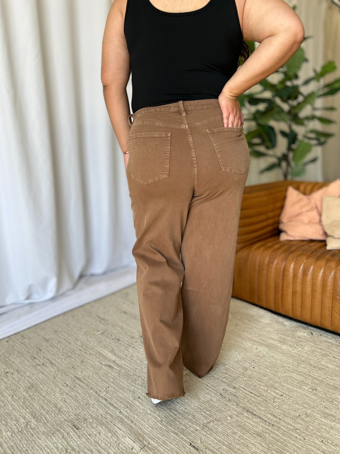 RFM Full Size High Rise Garment Dye Wide Leg Jeans - The Daily Makeover