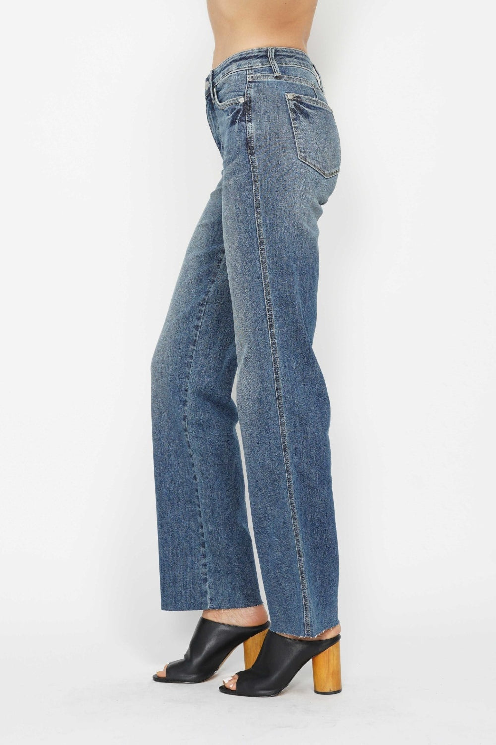 Judy Blue Full Size Tummy Control Straight Jeans - The Daily Makeover