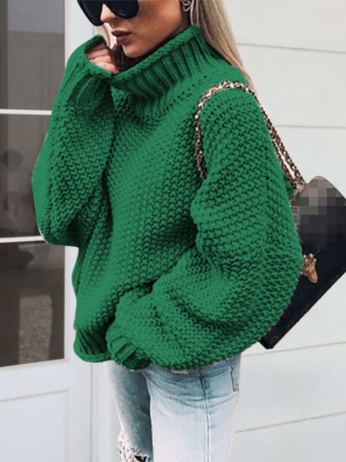 Turtleneck Long Sleeve Sweater - The Daily Makeover