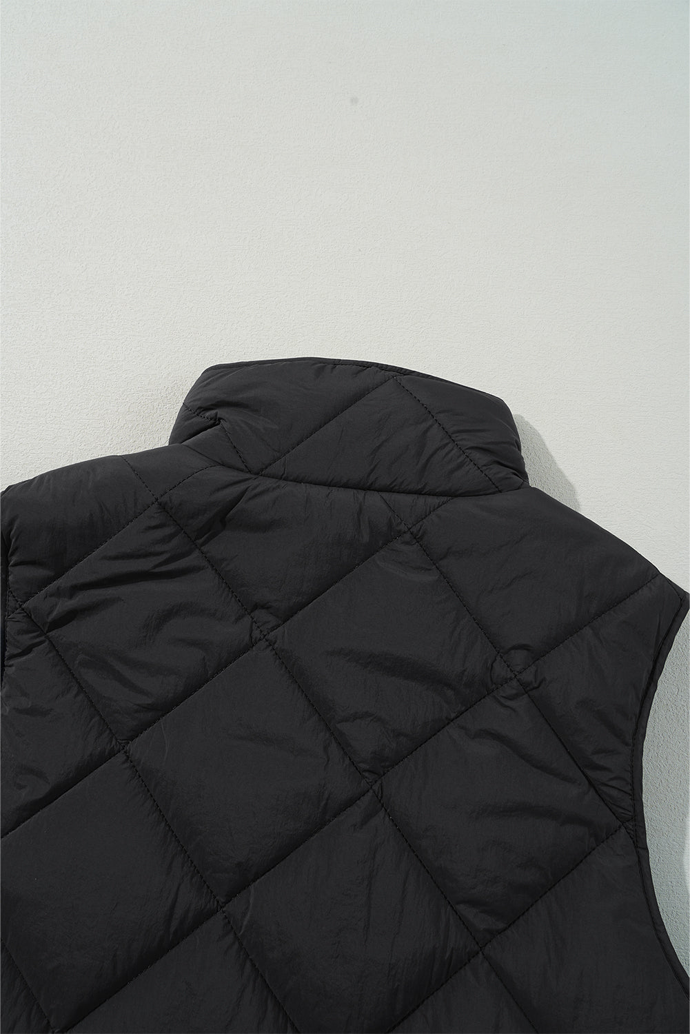 Snap Down Texture Vest Coat with Pockets - The Daily Makeover