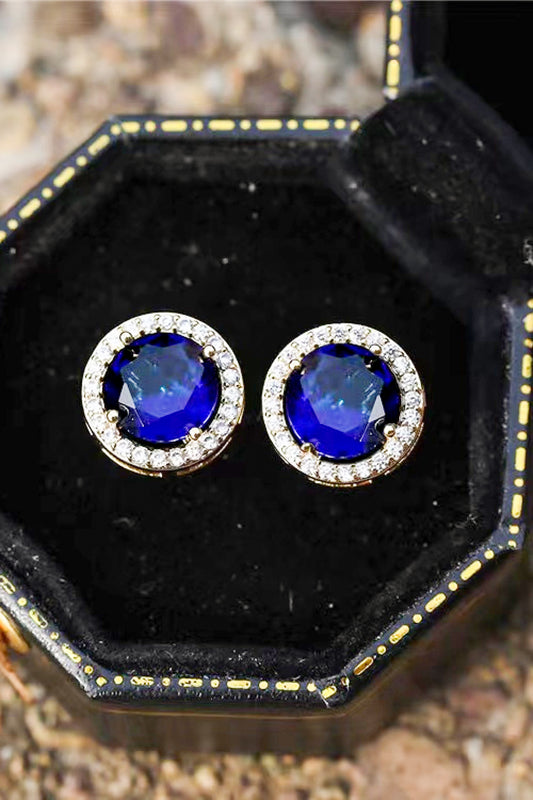 Contrast 2 Carat Moissanite Platinum-Plated Stud Earrings - The Daily Makeover